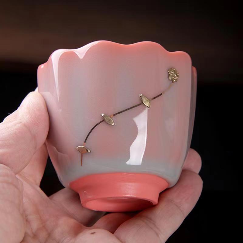 【汀和大福】青瓷豬油凍鋦釘主人杯