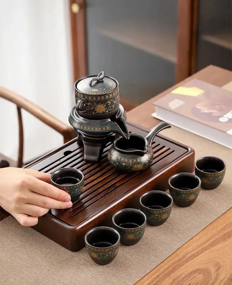 【汀和大福】鎏金堆花 西域尊貴 愛不釋手的自動茶具,1秒自動出水,隨時隨地打造茶生活