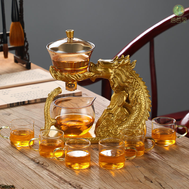 【汀和大福】聖龍吉翔自動茶具套裝，今日下訂磁吸功夫茶具即送6個茶杯（限30組）