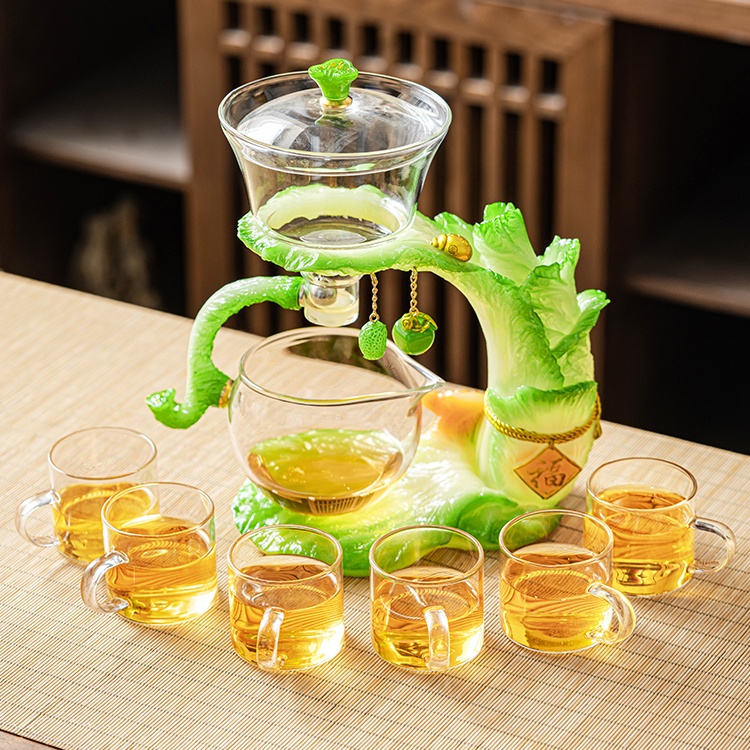 【汀和大福】2023爆款自動茶具！ 白菜“百財”自動茶具